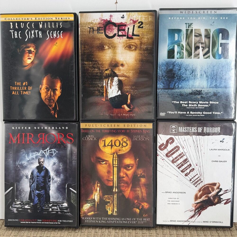 Horror DVD Lot (6 Movies) – Thriller / Supernatural / Psychological – Tested